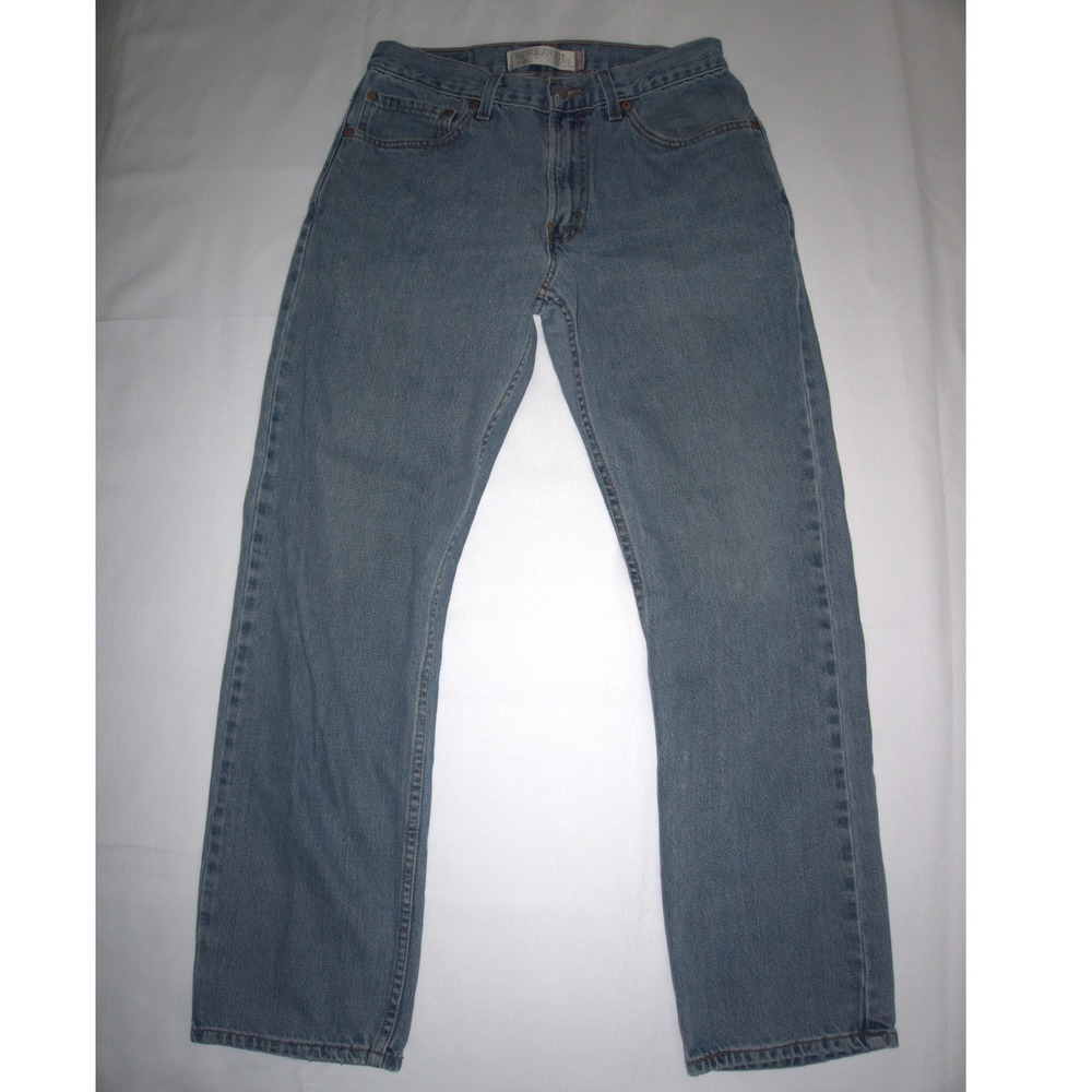 Levi's 32x32 Blue Cotton Denim 505 Regular Fit Jeans